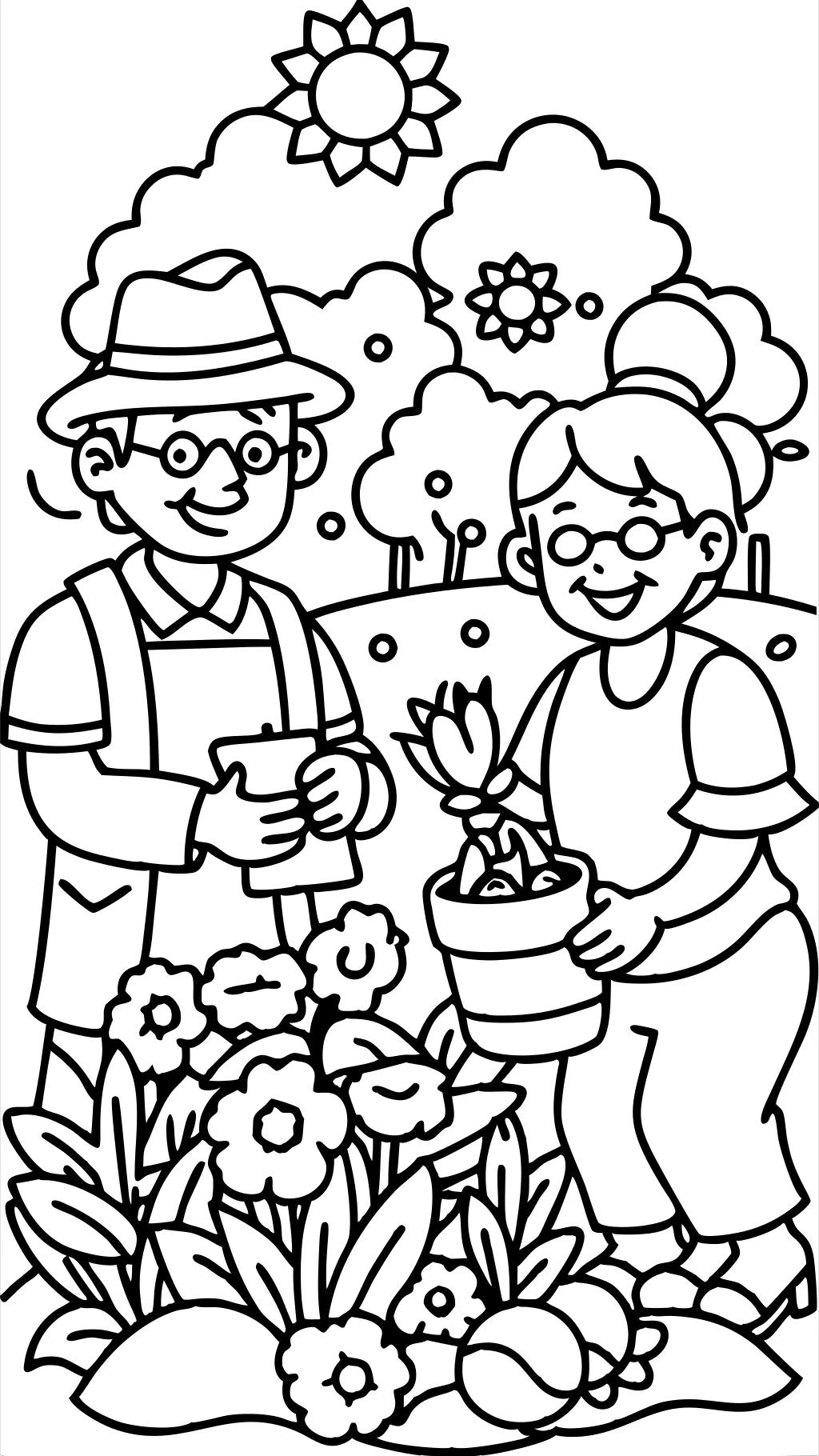 old people coloring pages